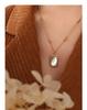 French Retro Rose Flower Necklace with Geometric Bead Chain, 18K Gold-Plated Titanium Steel