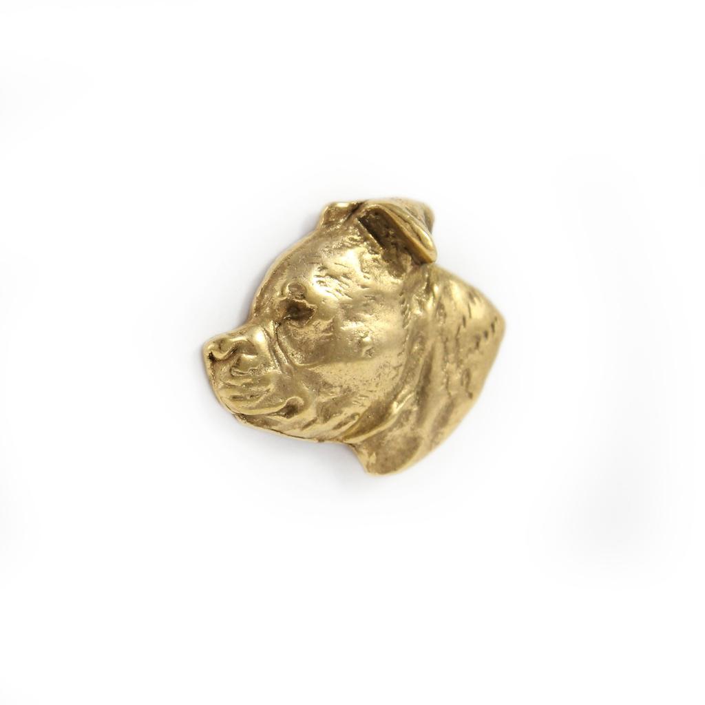 Staffordshire Bull Terrier, Staffy - Dog brooch in decorative box, elegant gold-plated pin, Art-Dog brand jacket pin