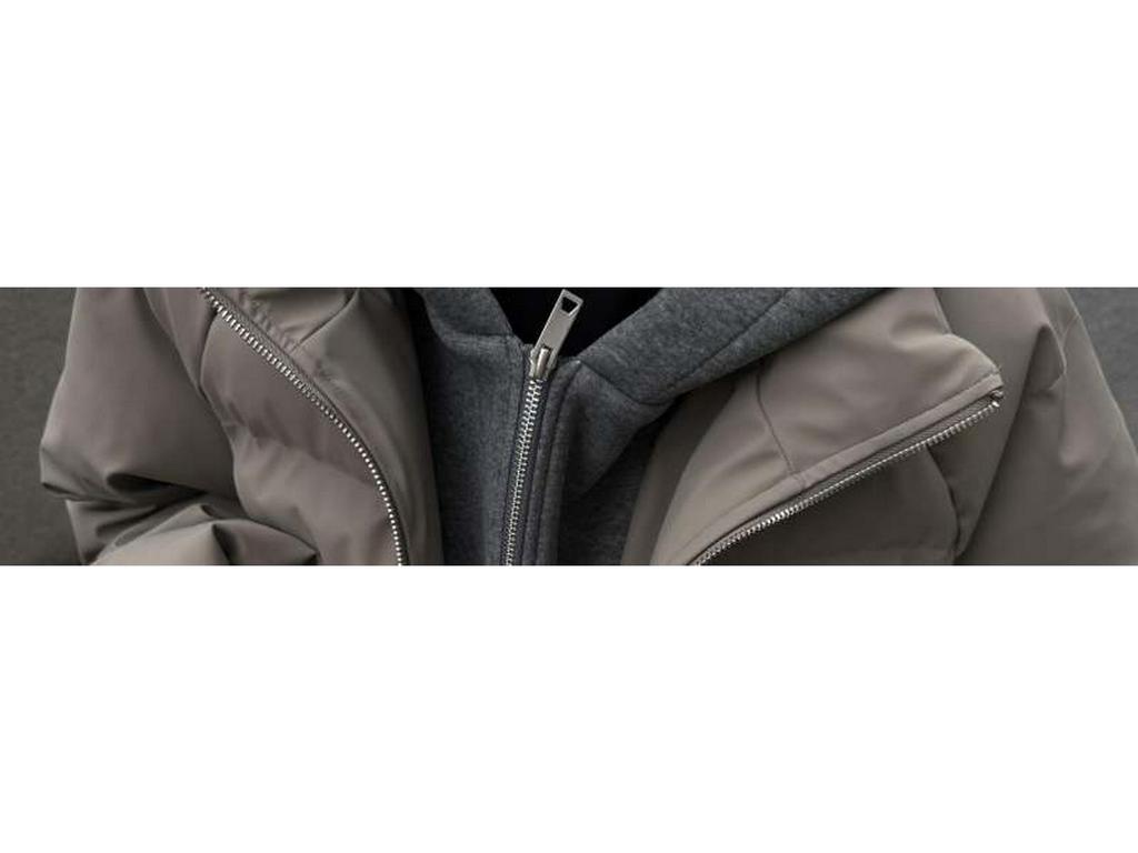 Men's American-Style Matte PU Leather Faux Two-Piece Winter Jacket - Heavyweight, Warm, Street-Style Bread Coat