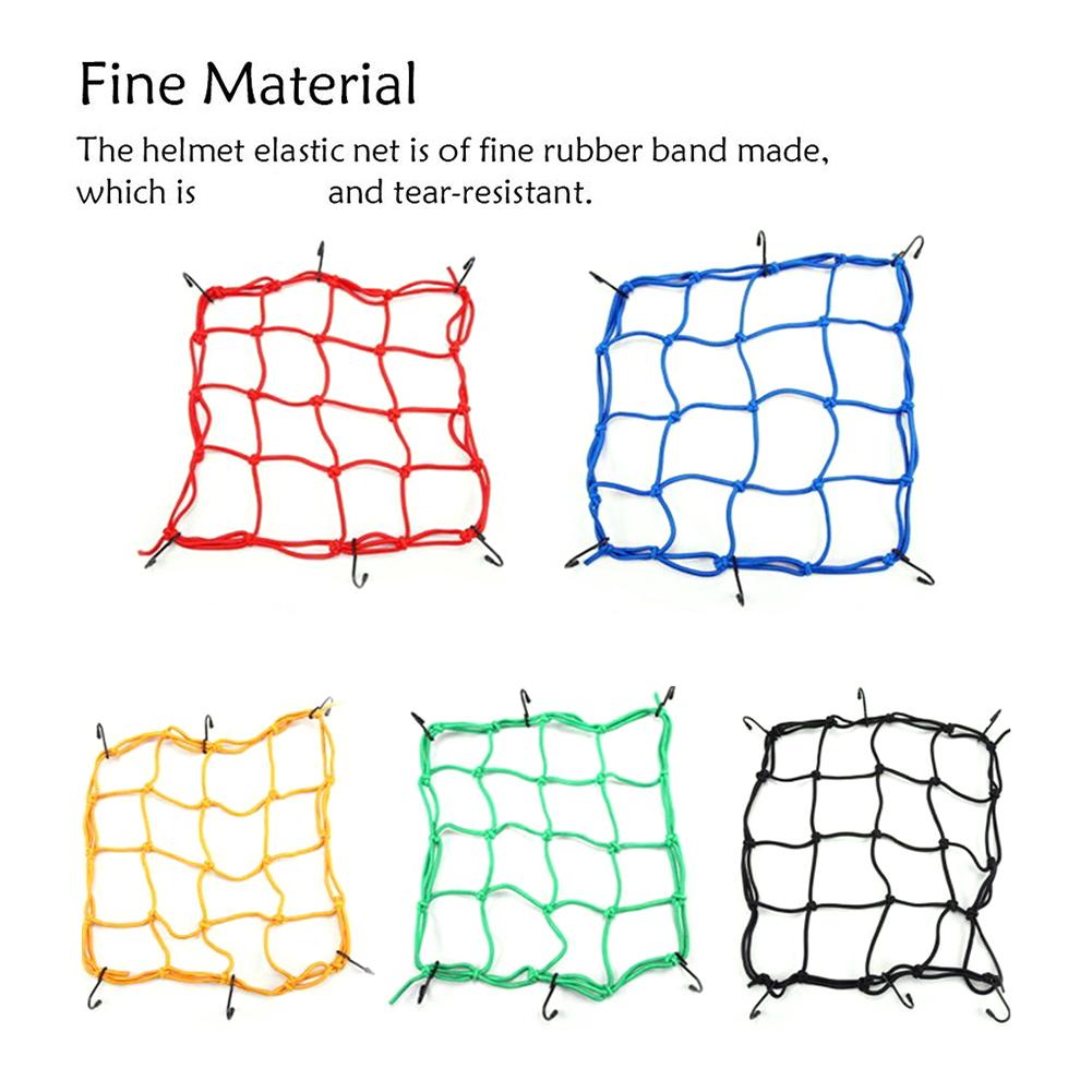Motorcycle Cargo Net 30x30cm Motorbike Bicycle Elastic Net For Helmet Storage Bungee Fuel Tank Luggage Net With Hooks Accessorie