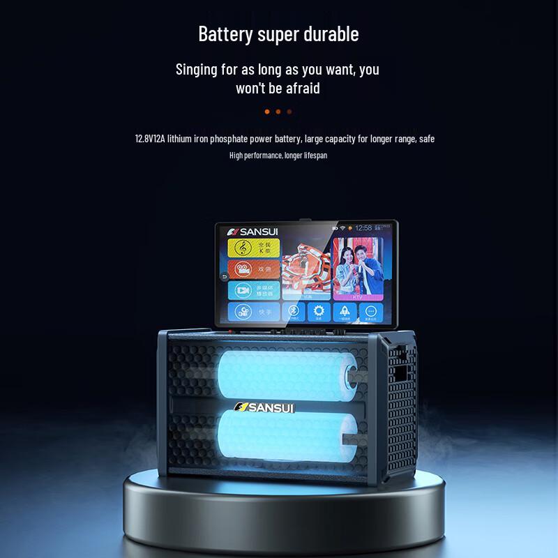 SANSUI H2 Portable KTV Trolley Speaker with Display