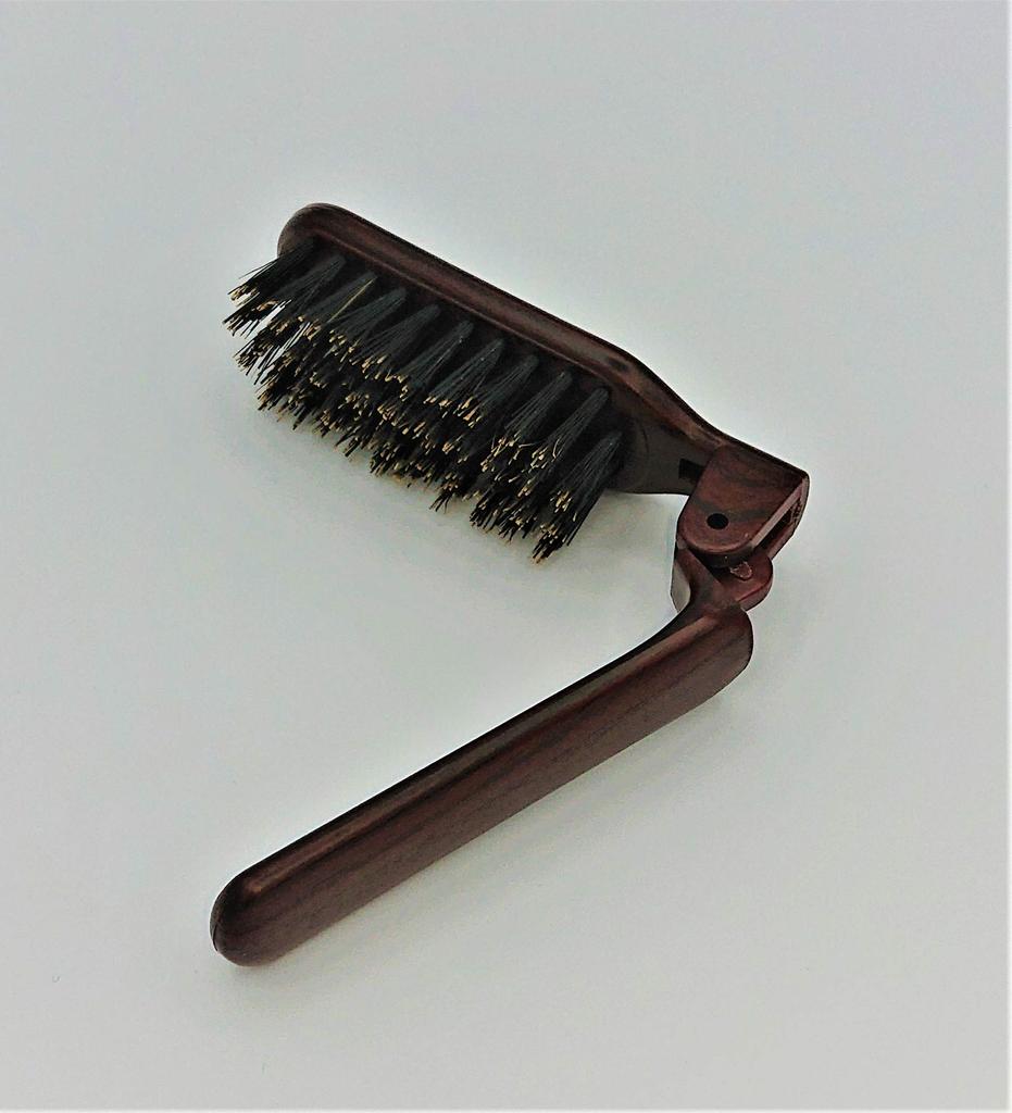 Folding Hair Setting Brush Animal Hair