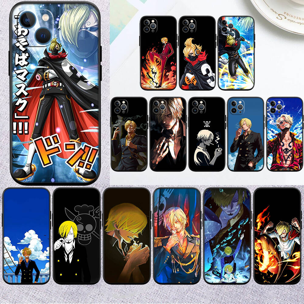 MH123 One Piece Sanji Phone Shell Case for iPhone 7 8 11 12 13 14 15 16 17 16E XS Pro Max XR X SE Air