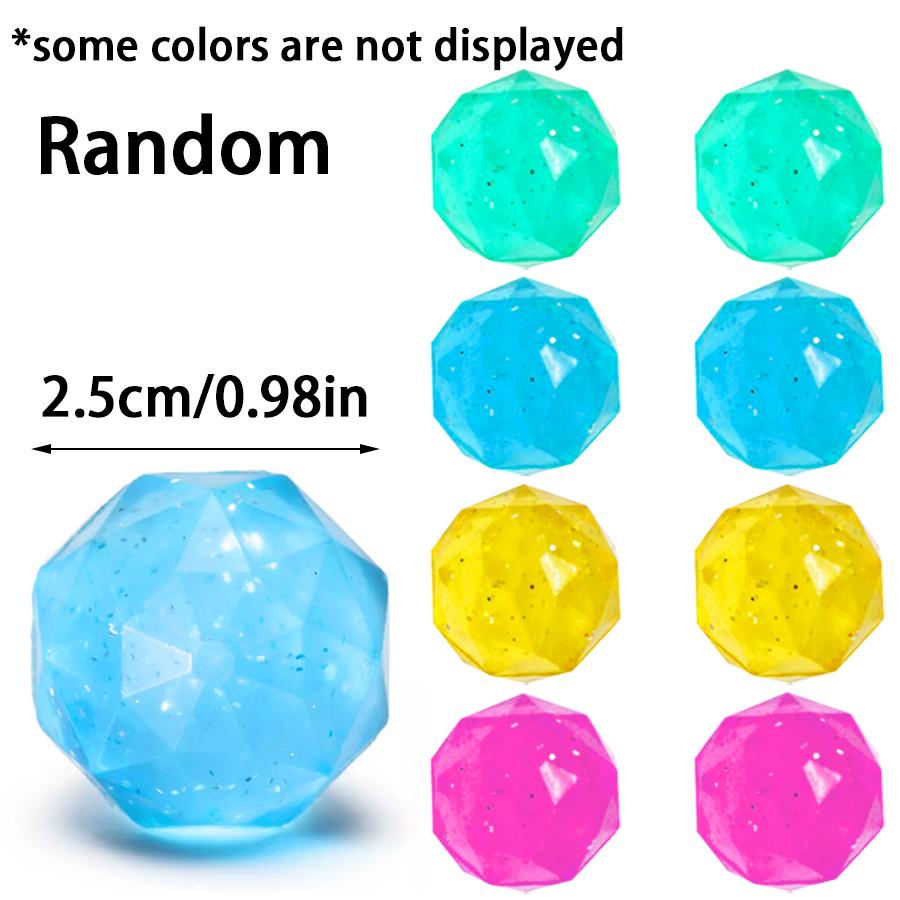 15/50pcs Floating Diamond Bouncy Ball Elastic Ball Training Tool Festival Party Gashapon Supplies Cat Interactive Game Props XJM