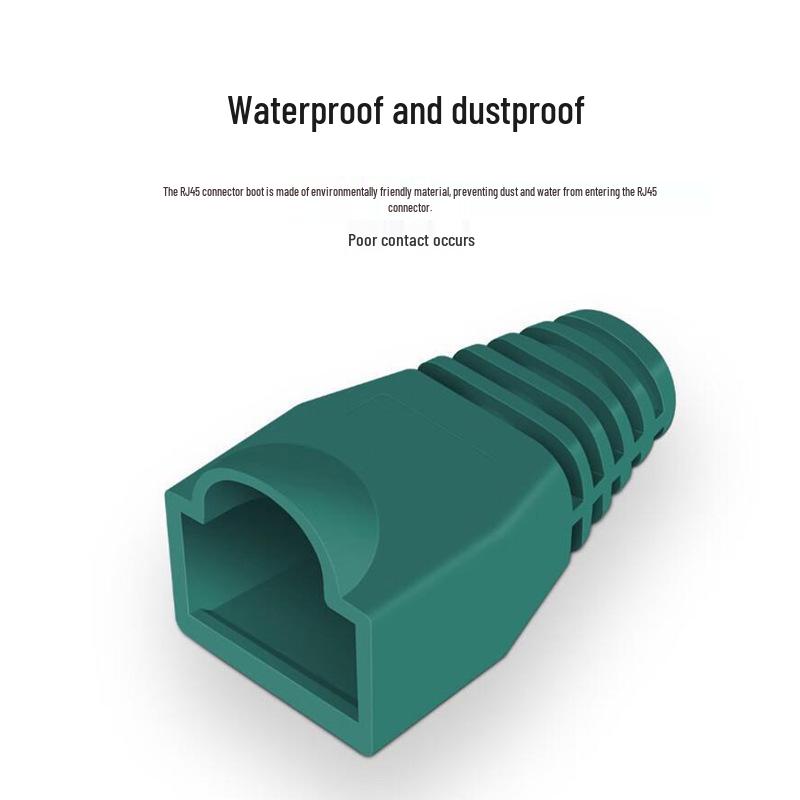 CNCOB Colorful Engineering-Grade RJ45 Cat5e Network Cable Crystal Head Protector 8P8C