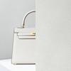 The Second Generation Kelly Bag Palm Pattern Cowhide Shoulder Bag Women's Leather Versatile Commuter Messenger Portable Kelly Bag