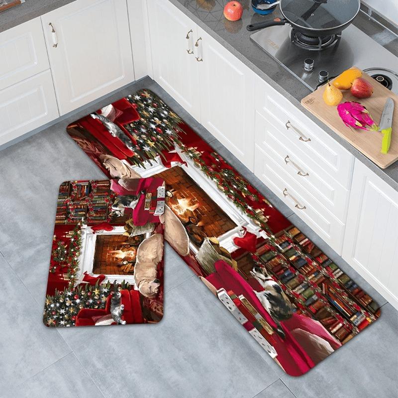 1 ks vánoční dekorace Kuchyňské rohožky Protiskluzové domácí rohožky k dveřím Pop design Koupelnové rohožky Koupelnová předložka Koberce pro domácí dřez Dekorace prádelny