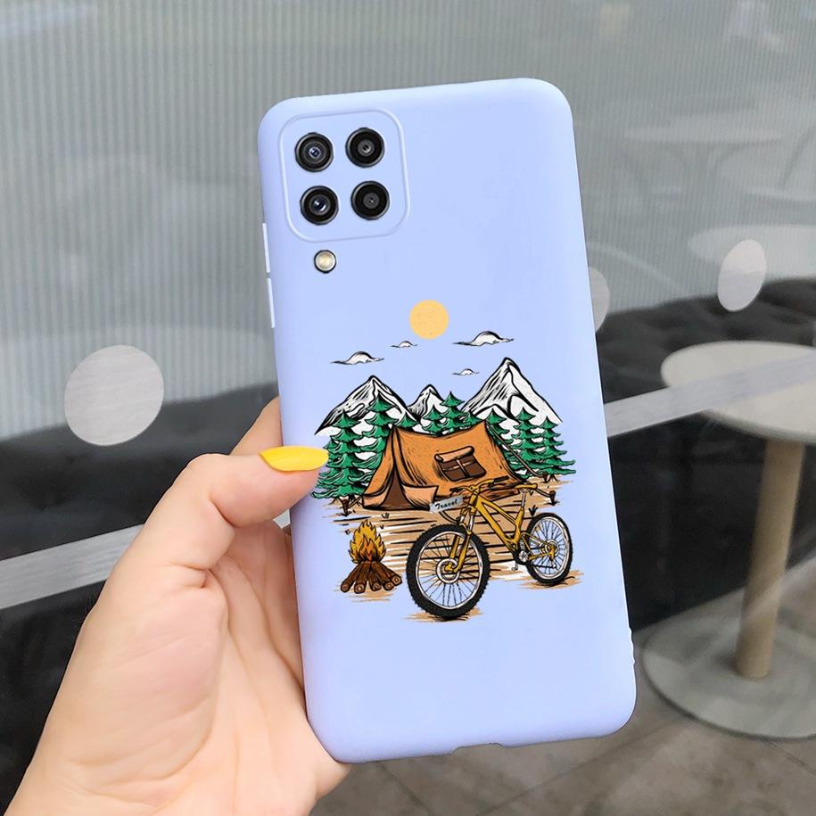 For Samsung M32 Case Silicon Back Cover Flower Phone Case For Samsung Galaxy M32 M12 M42 M52 A12 A22 A32 A42 A52 A72 5G Soft Bag