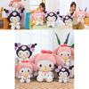 Large Cute Melodic Plush Toy With Bottle Style Kuromi And My Melody For Girls