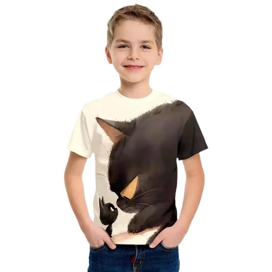 Boys' Short Sleeved T-shirt Summer New 3D Printed Children's Clothing T-shirt