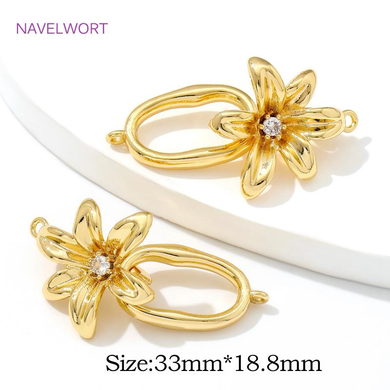 

Fashion 18K Gold Plated Flower Pearl Jewelry Clasp Brass Connector Clasps Fastener Lock Closure Clasps,Jewelry Making Supplies 1 piece