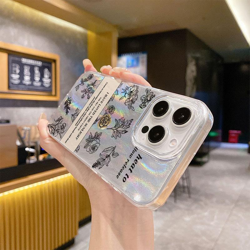 Sketch Camellia Mobile Phone Case High-end 12 for Apple 16 Promax Mobile Phone Case for IPhone 15 Feather Yarn 13