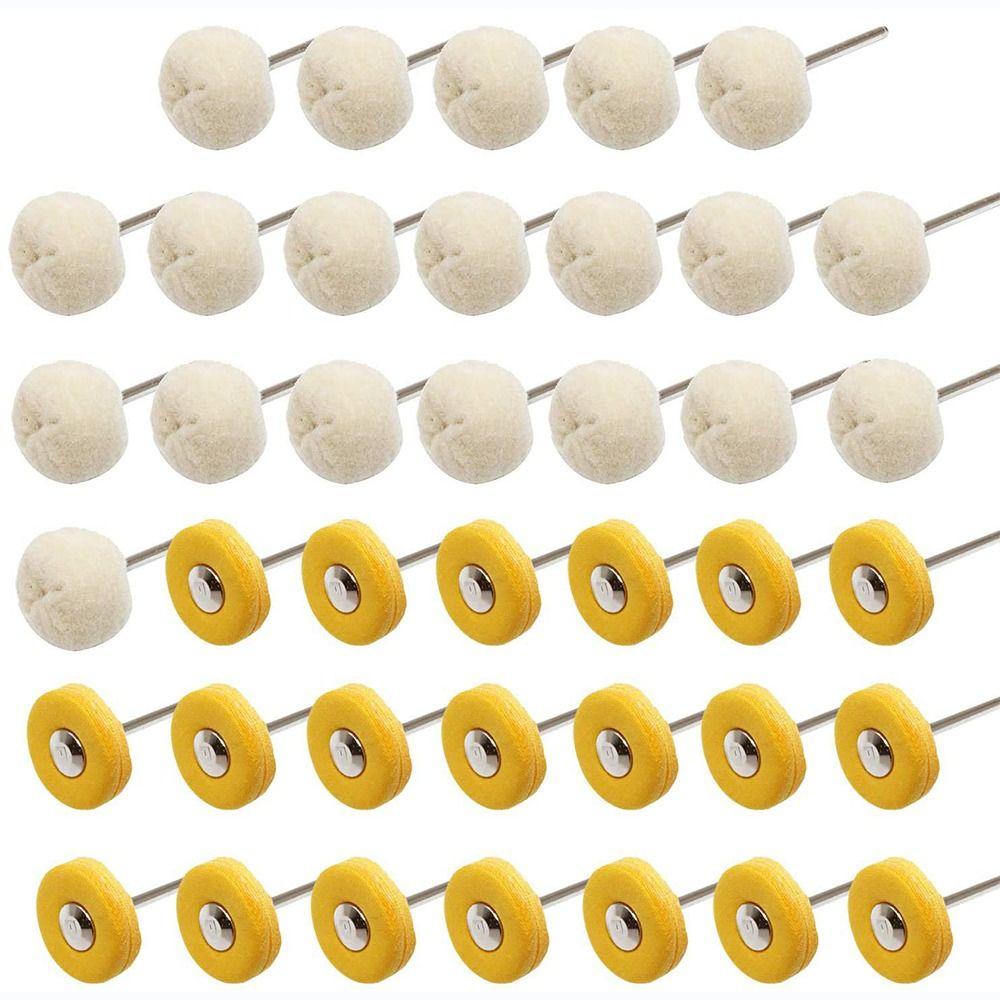 

40 шт., шерстяной фетр, хлопок, польский буфер, абразивный диск, аксессуары для вращающихся сверл