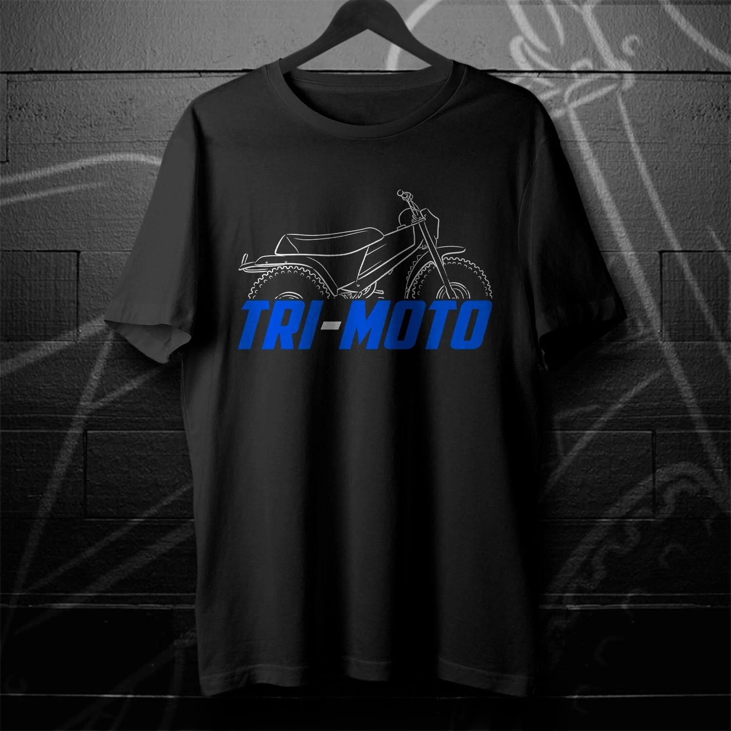 Black men s and women s T-shirt For Yamaha YT & YTM Tri-Moto 1980-1983- Motorcycle XXXXL