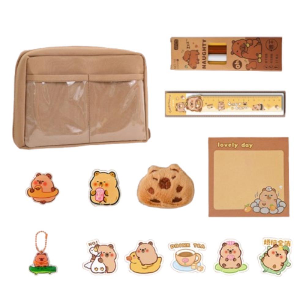 Kawaii Capybara Stationery Set Capybara-themed Capybara Sticky Notes  Desktop Organizer