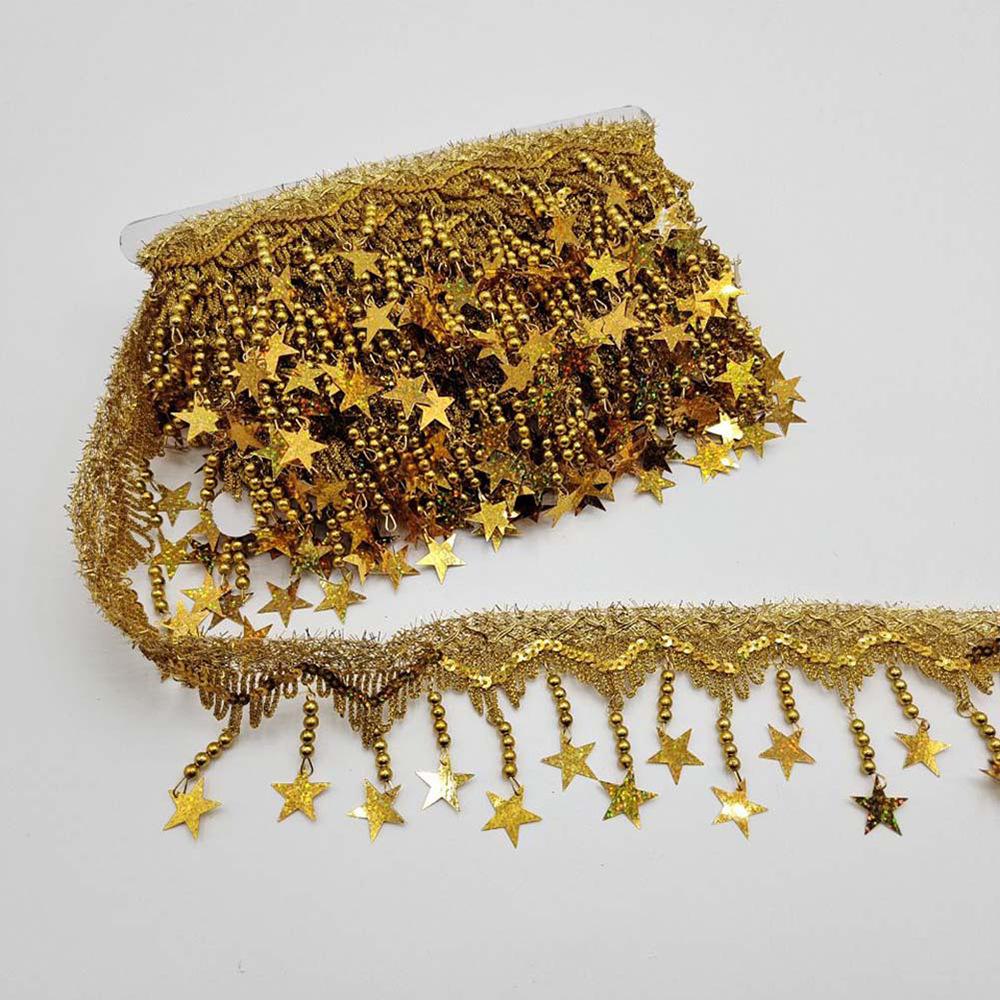 1 Size Gold And Silver Pendant Lace Diy Belly Dance Performance Clothing Stage Clothing Accessories Laser Pendant Decoration