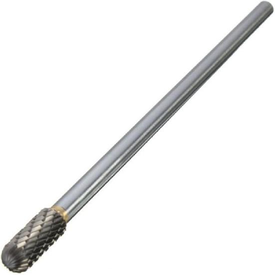 4Pcs Carbide Rotary Burr Set, 6-Inch Long Rotating Burr Tools Kit with 6mm Shank for Woodworking Drilling Carving Engraving