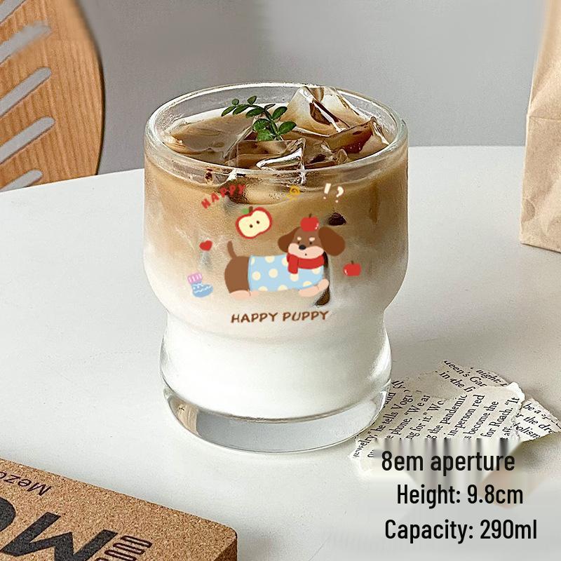 Stylish High-Capacity Glass Cup for Women - Cute Summer Design for Water, Coffee, or Milk