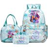 3Pcs/set Anime K-Pop Demon Hunters Printed Backpack Handbag Pencil Case for Teenager Student Bookbag Schoolbag Women Large Capacity Waterproof Bag