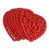 Wedding Wooden Hanging Hearts Red DIY Embellishment Slices Party Decoration Accessories for Room