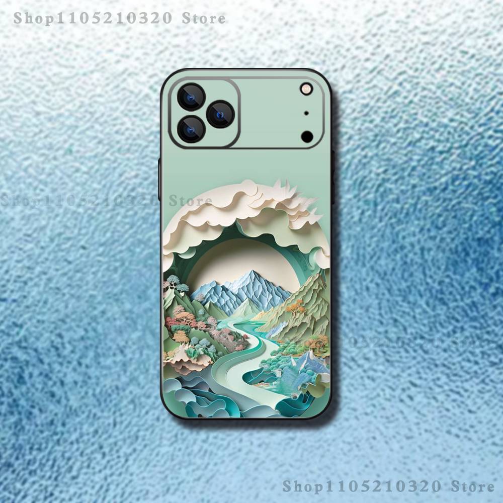 

Art Landscape Phone Case For iPhone 17,16,15,14,13,12,11,Pro,Max,Plus,E,Air,Mini Protective TPU Cover iPhone12PRO
