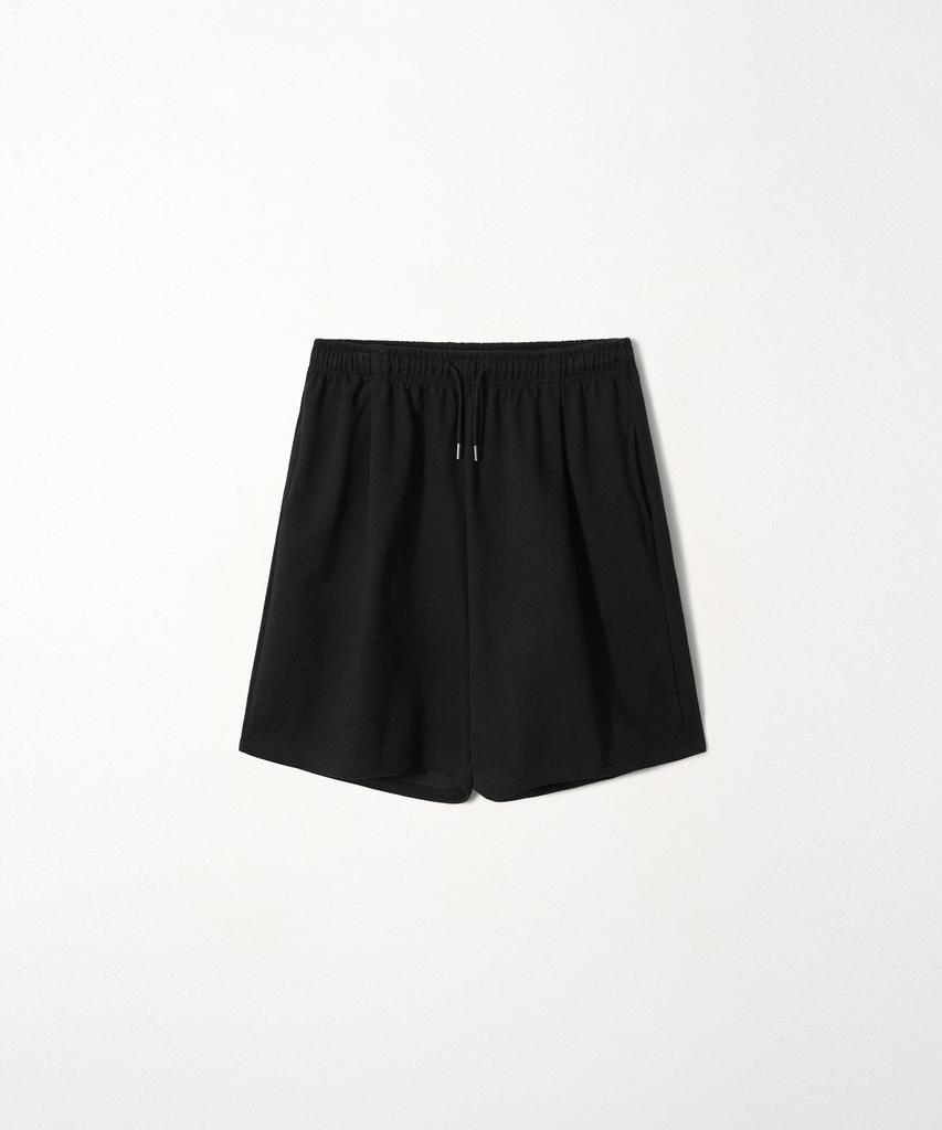 EZIO Basic Bermuda Sweat Shorts_Black