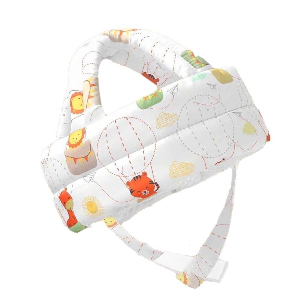 Cartoon Pattern Head Protector Adjustable Strap Infant Cap Safety Helmet  Crawling Practice