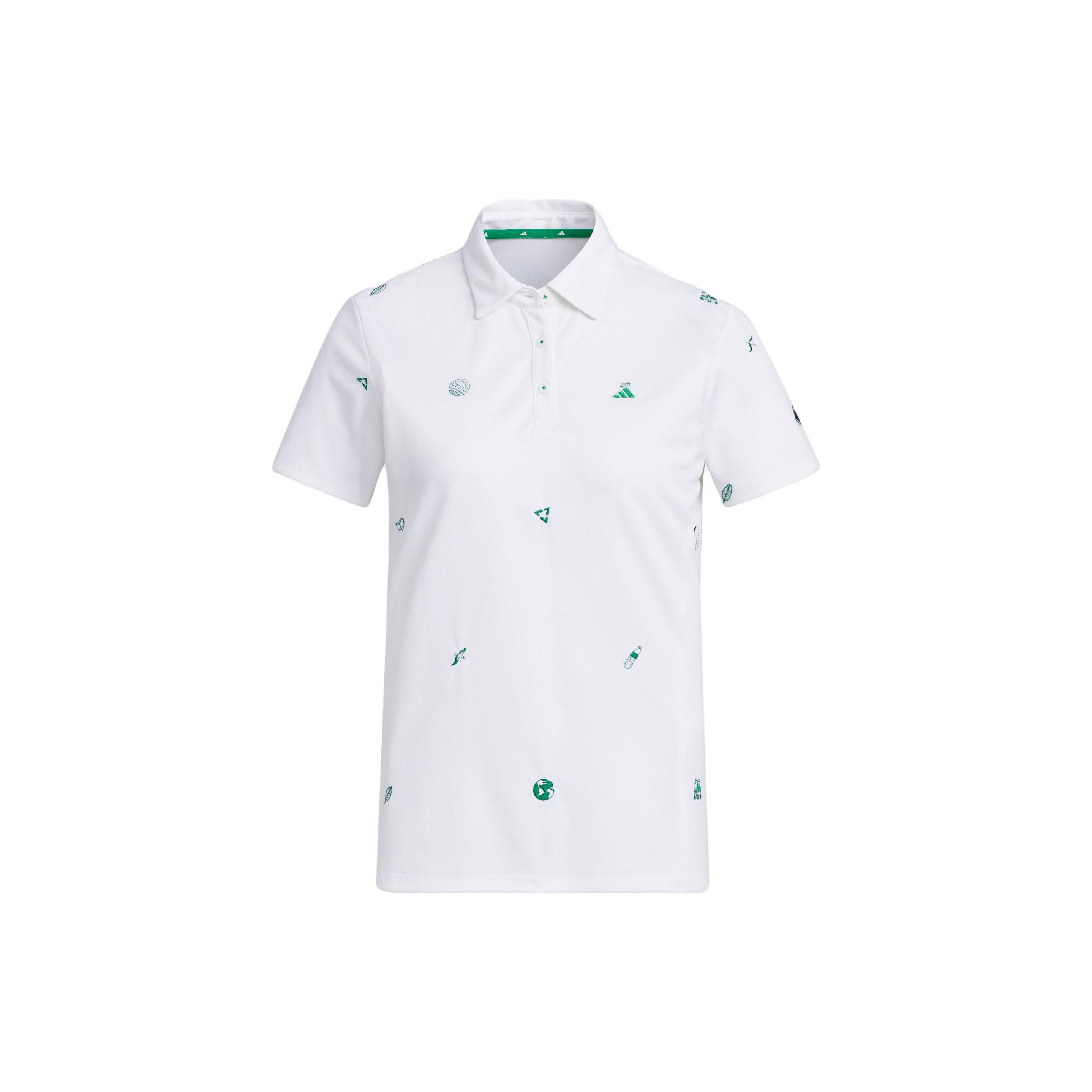 

Adidas SS23 French Open Collection Logo Print Short Sleeve Polo Shirt Women tops White HT6874 M