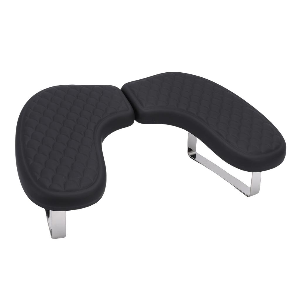 U Shaped Manicure Arm Rest Ergonomic PU Leather Nail Arm Rest with Phone Holder for Home Salon Use