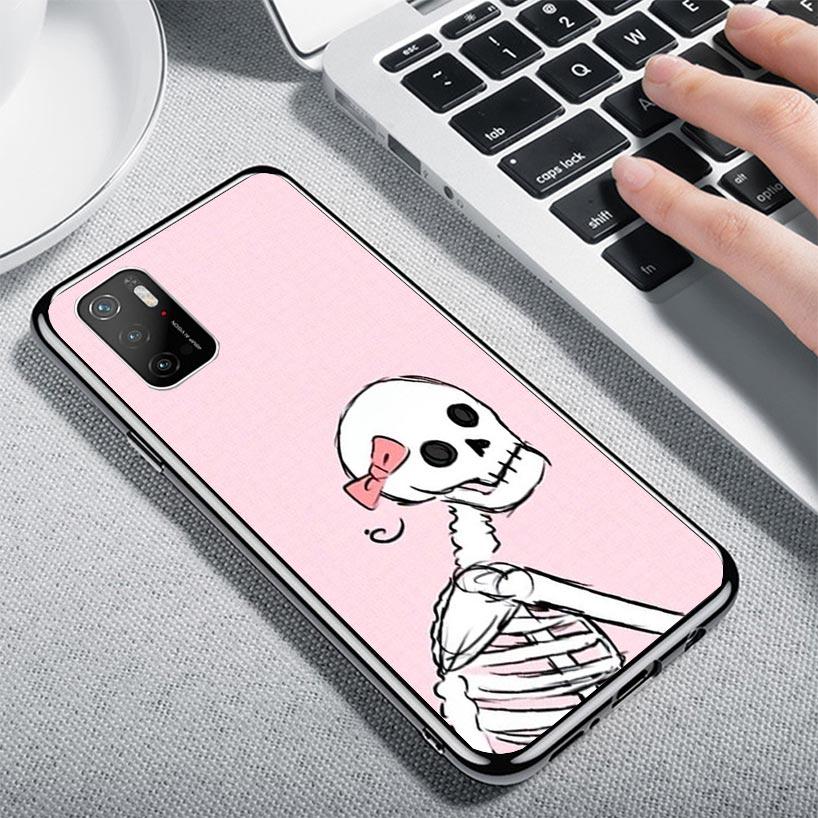 Pink Cat Skull Sorceress Witch Case Phone Cover for Xiaomi Redmi Note 10 9 9S 8 8T 7 5 Pro Mi 12T 11T 10T 9T 12 11 Lite A3 A2 Tr