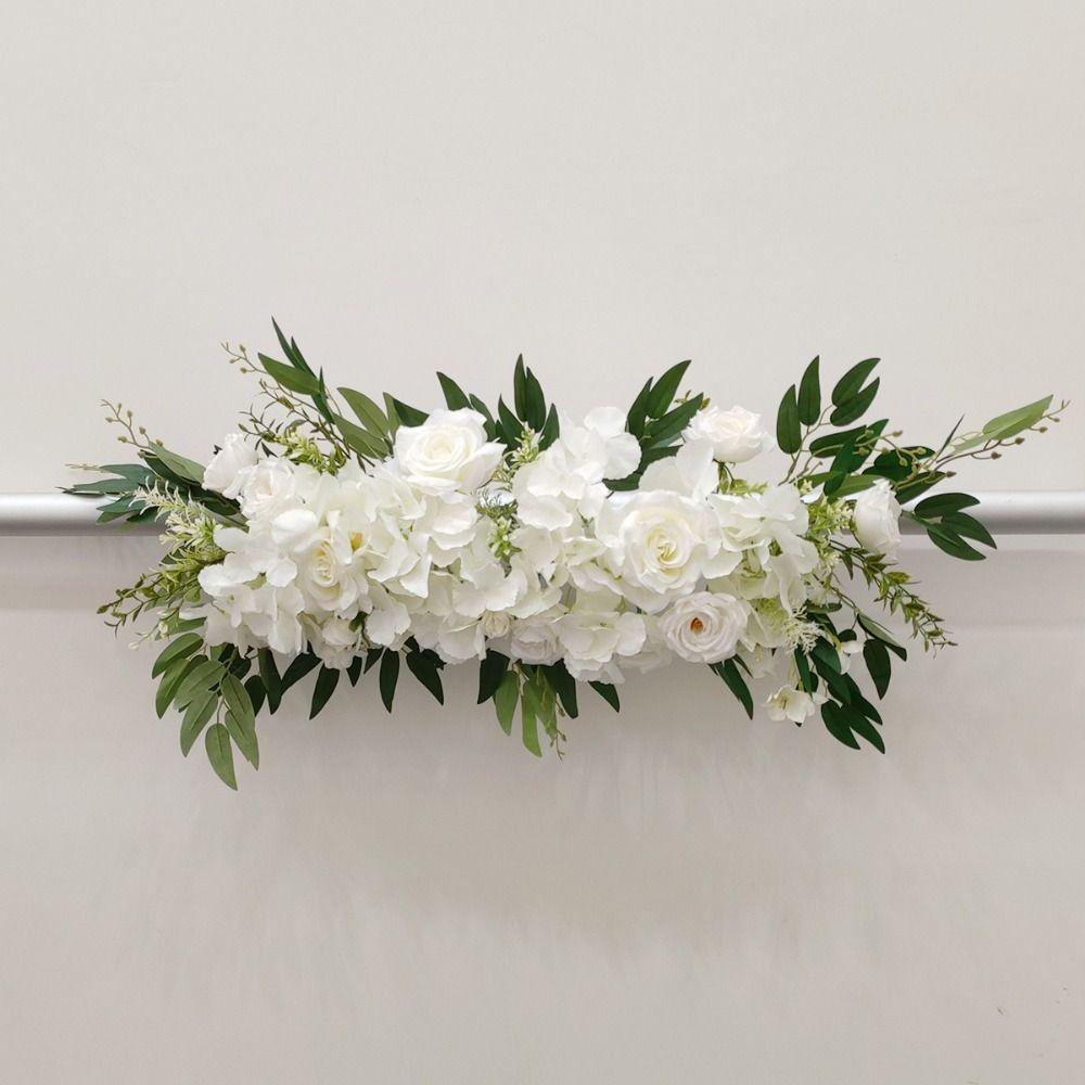Simulation Flower Silk Flower Garland Peonies Rose Mix Artificial Floral Backdrop  Hall Decoration