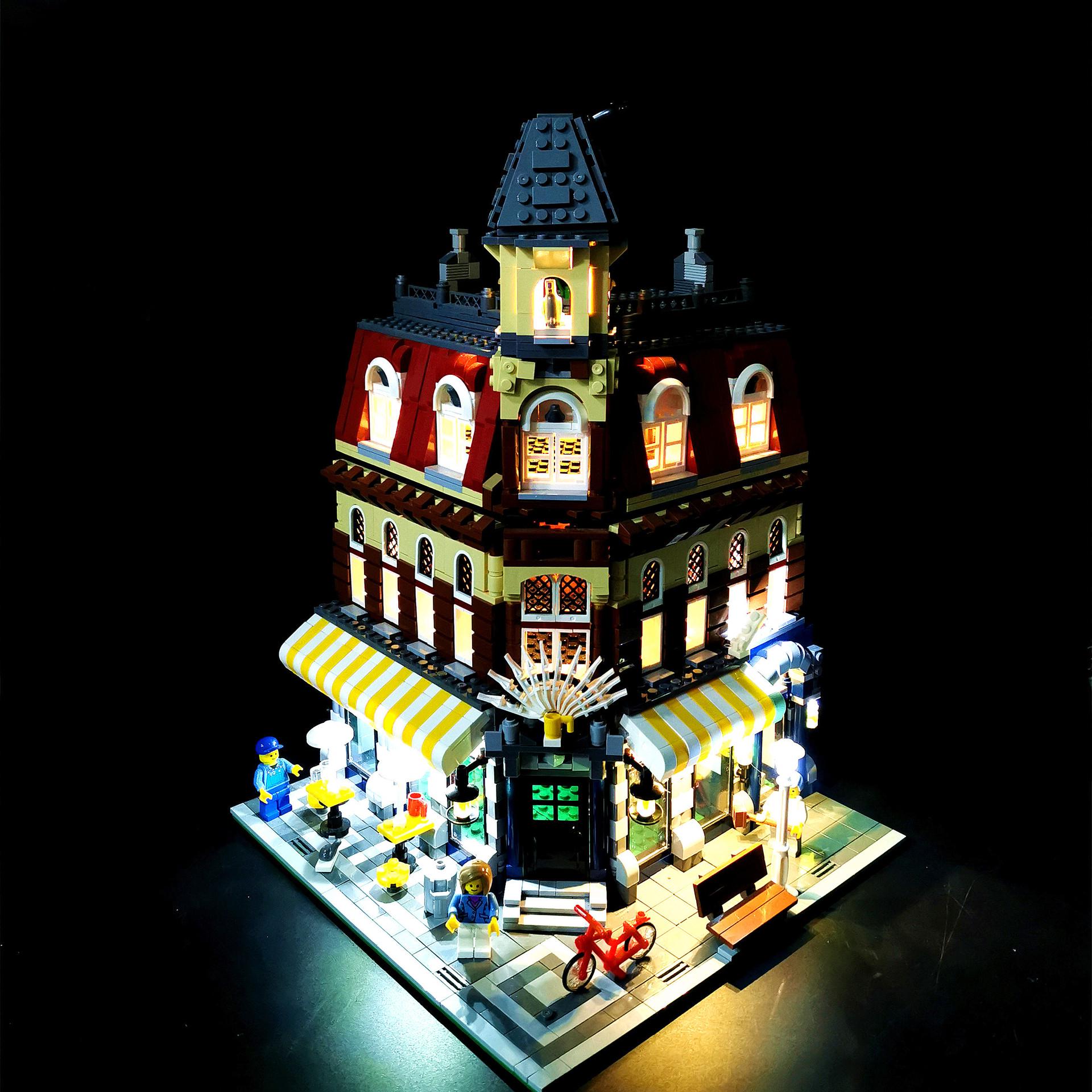 Compatible Street View LED Lighting Kit for LEGO 10182 Corner Cafe