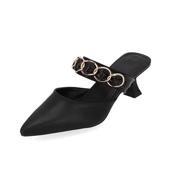 Elcanto Intense Women'S Gold Chain Stiletto Mule 5.5Cm Lcwo12I313