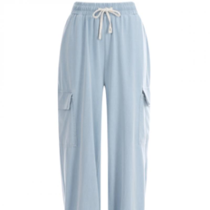 Shop   Women Ice Cooling Wide Jogger Pants Denim Medium Blue Pic Wpt 12073