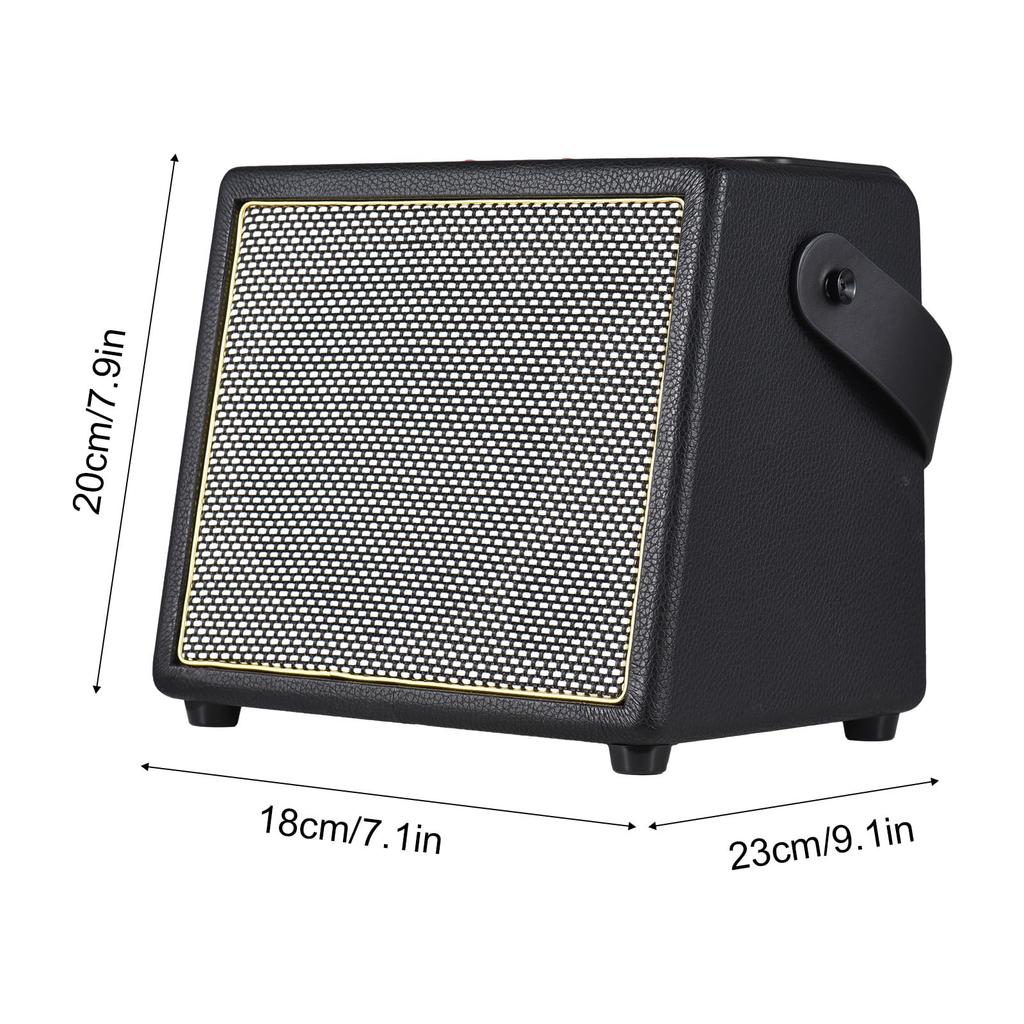 Rowin 30W Electric Guitar Amplifier with OTG and Rechargeable Portable Acoustic Guitar Amplifier with Reverb and Chorus Mic Aux and Headphone Jack for