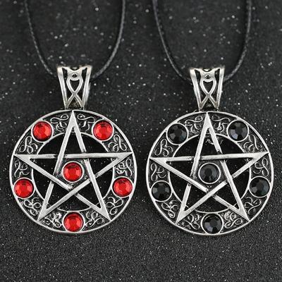 Nadpřirozený náhrdelník Pentagram Pentagram Pěticípá hvězda Wicca Pagan Dean Winchester přívěsek Vintage gotické šperky
