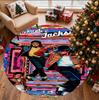 Michael Jackson Muster Runder Teppich, Innen-/Außenmatte, für Picknick, Spielzimmer, Schlafzimmer, Büro, Wohnzimmer, Heimdeko Teppich, Geburtstagsgeschenk