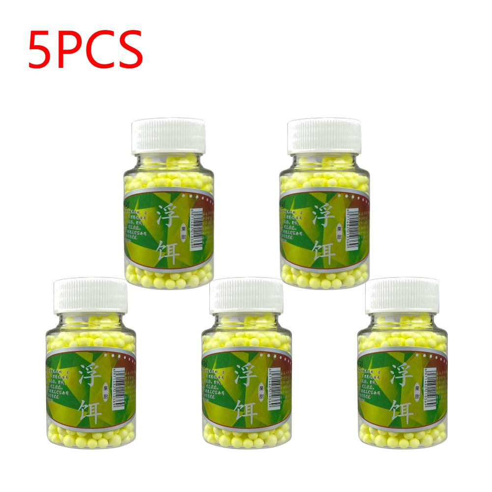 170pcs/bottle Foam Floats Ball Beads EPS Beans Carp Fishing Lure Boilies Sweet Smell Floating Bottom Hair Rig Popup Fishing Bait