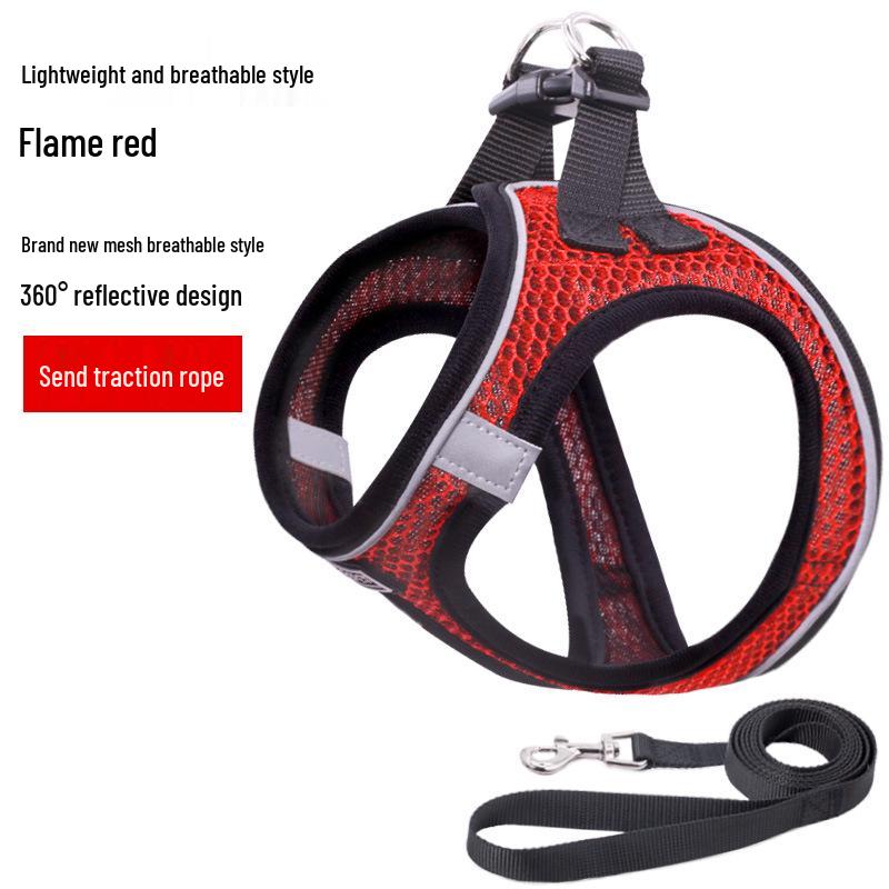 Reflective Comfort Vest Harness with Leash for Small To Medium Dogs