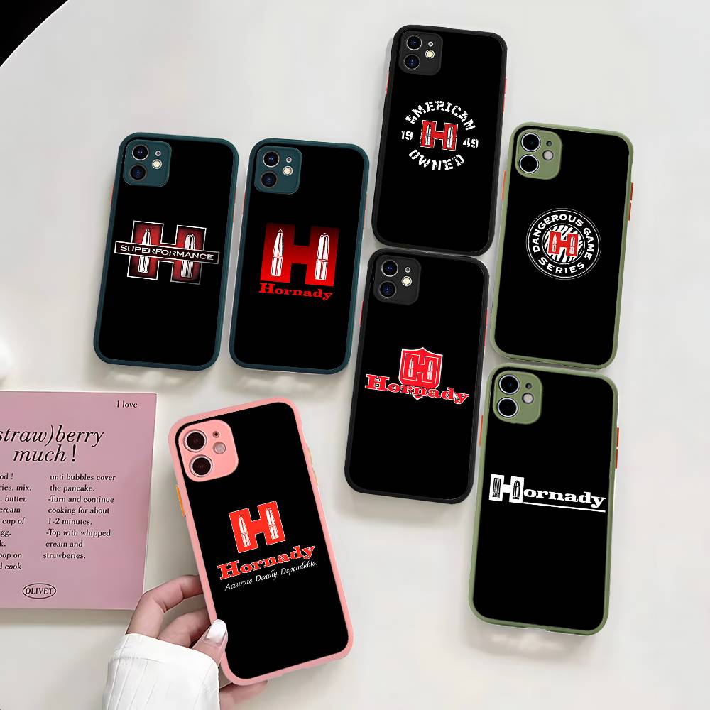 Hornady Logo Phone Cases For IPhone 16 15 14 Plus 13 12 11 Pro Max Matte Oft Bumper Phone Cover