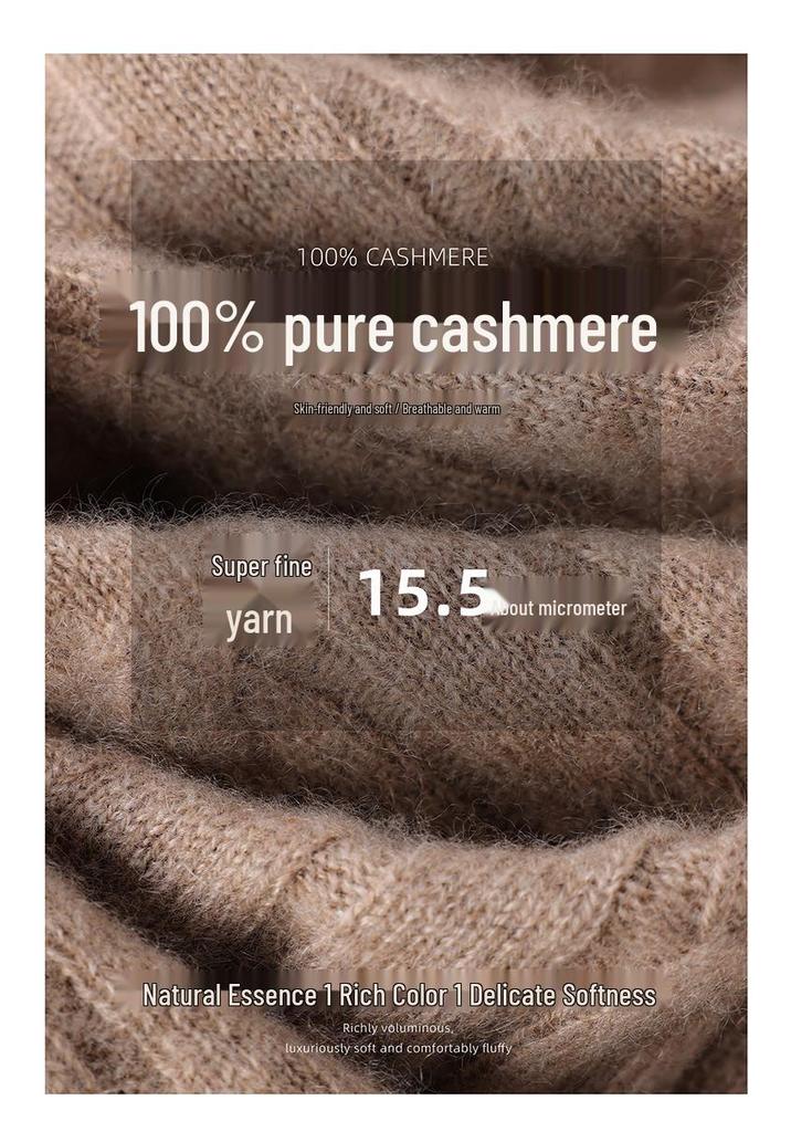 Damen Schlank geschnittener V-Ausschnitt Kaschmirpullover - Herbst/Winter Zopfmuster Langarm Einfarbige Basis Schicht