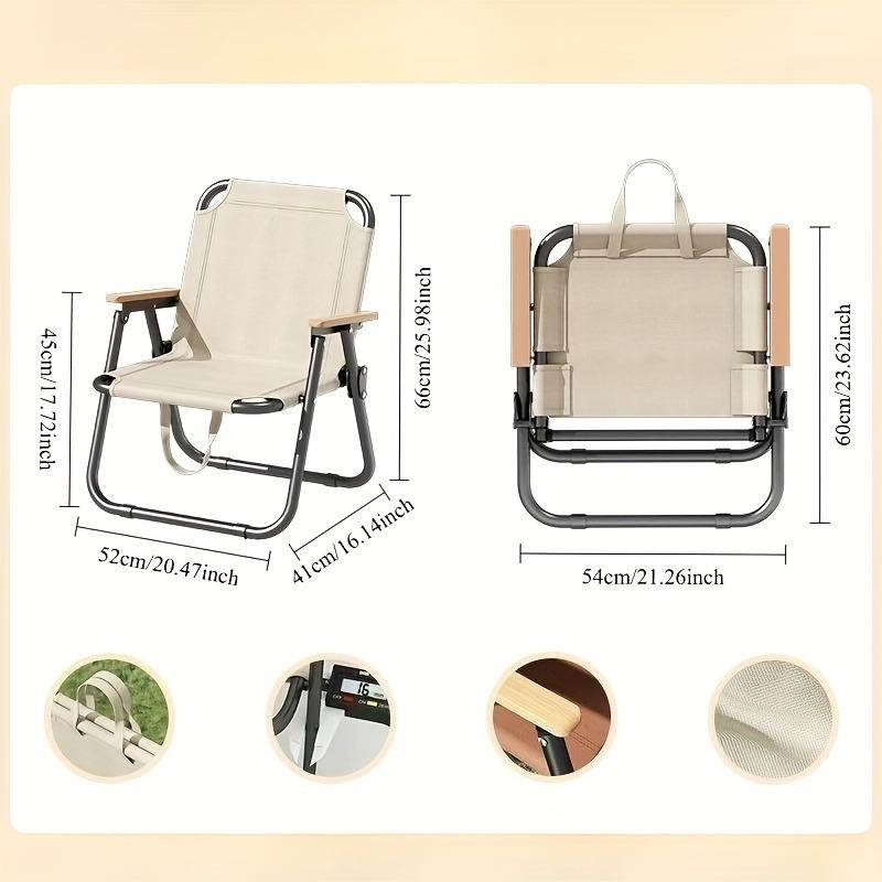 Versatile Portable Outdoor Folding Chair, Beach & Fishing Chair, All-Season Use Ideal for Camping & Fishing