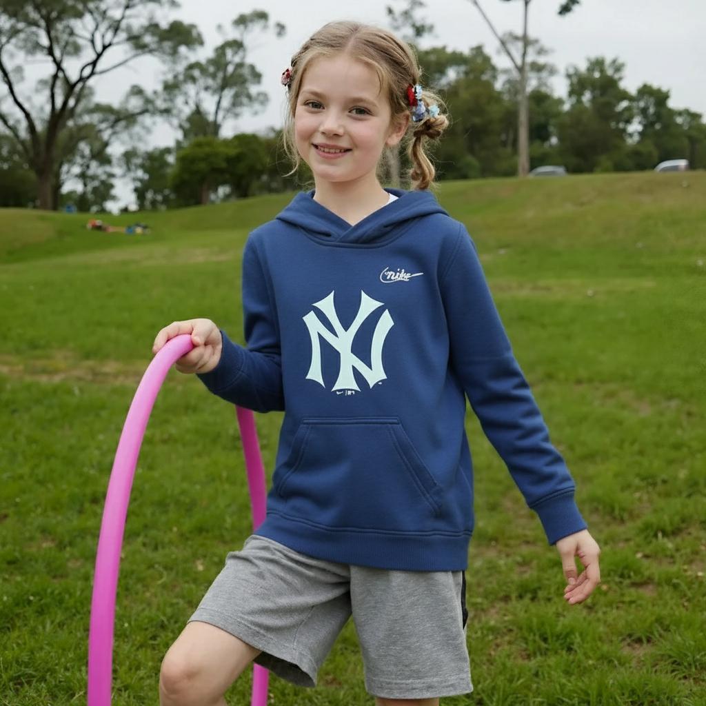 Nike Trendy Fashionable Hoodie Kids hoodies Navy-Blue 3Z3B3SBHG-NYY
