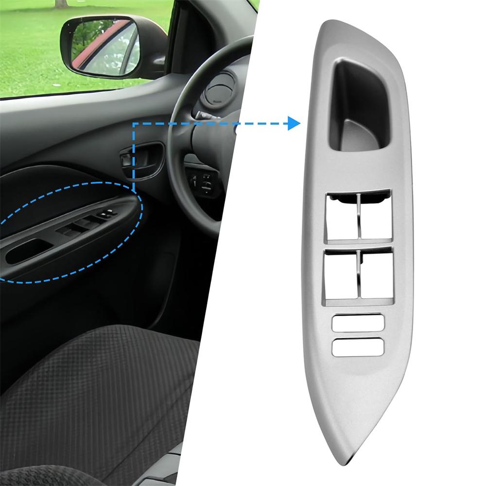 Master Power Window Switch Bezel Trim Silver For Toyota Yaris 2006 - 16 4D Sedan