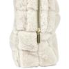 Borsa Cosmetica in Pelliccia Crema Poliestere e Nylon 18X10X11 Cm
