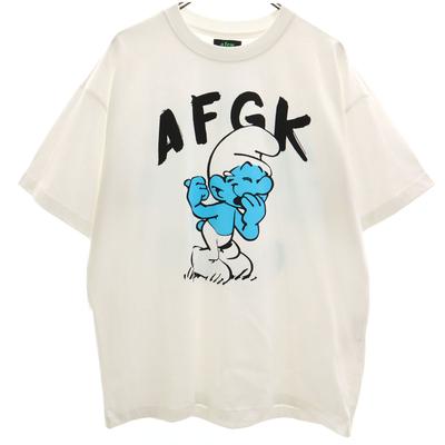 A FEW GOOD KIDS Smurfs Short Sleeve T-shirt L White Men's Used