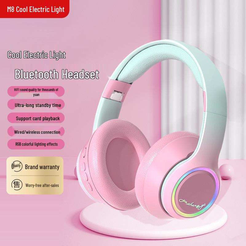 Wireless Bluetooth Cat Ear Headphones - Noise Cancelling, Over-Ear, Gaming & Music for Kids & Computers