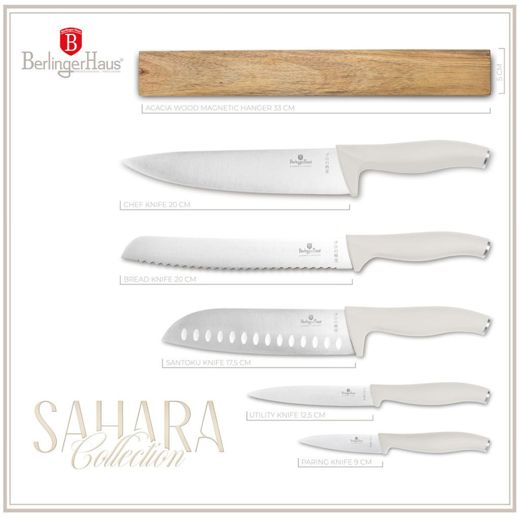 Set Of 5 Kitchen Knives With Blade Berlinger Haus Bh-2945 Sahara