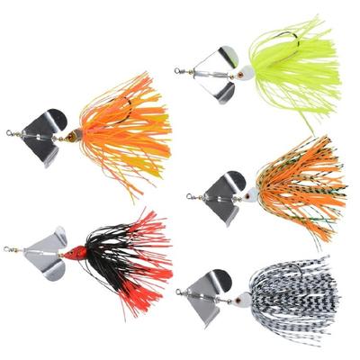 5 Stück Barschköder Spinnerköder Metallköder Top Marke Haken Spinnerköder Buzzbait Swimbait Jigköder Spinnerbait