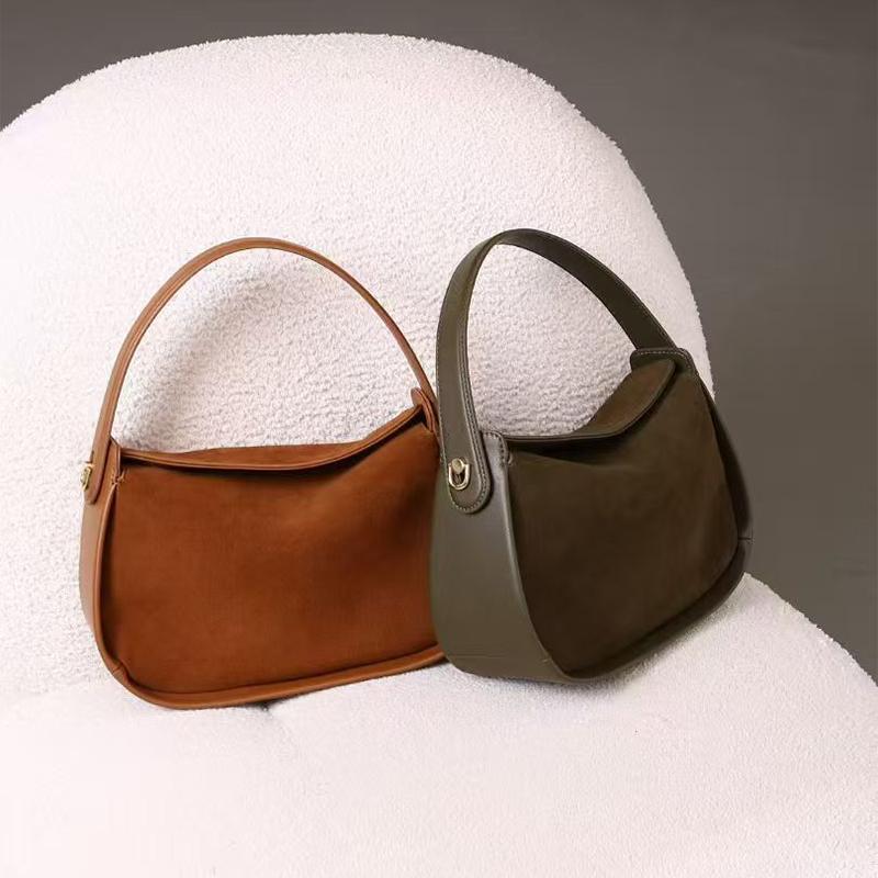 New Suede Crossbody Bag High-quality Genuine Leather Magnetic Closure Box Bag Personal Design Handbag High-end Elegant Women Bag
